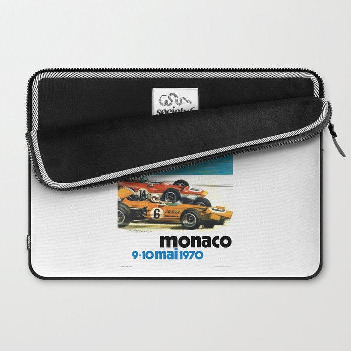 1970 MONACO Grand Prix Racing Poster Laptop Sleeve Gallery Image 2