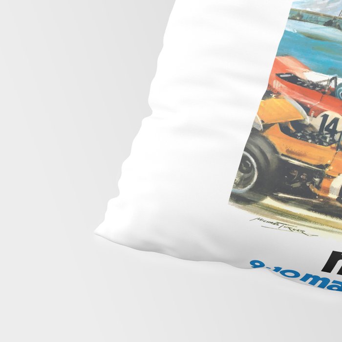 1970 MONACO Grand Prix Racing Poster Pillow Sham Gallery Image 4