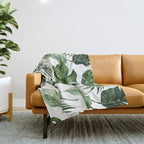 Tropical Leaf Throw Blanket Gallery Image 1