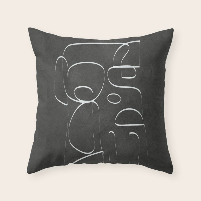 Minimal Abstract Line II Throw Pillow Gallery Image 6