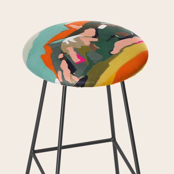 wanderlust abstract Stool Gallery Image 2