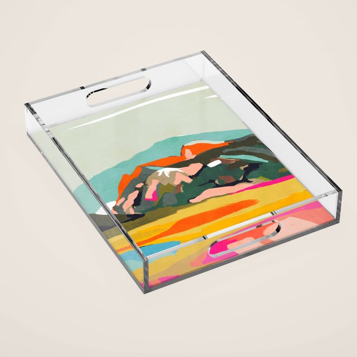 wanderlust abstract Acrylic Tray Gallery Image 1