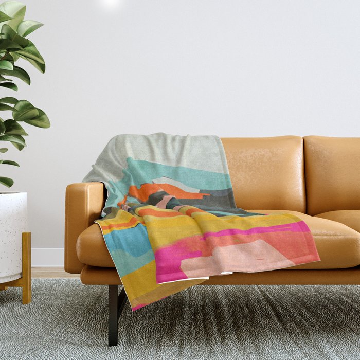 wanderlust abstract Throw Blanket Gallery Image 1