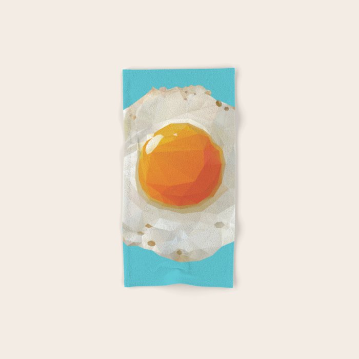 Fried Egg Polygon Art Bath Towel Gallery Image 1