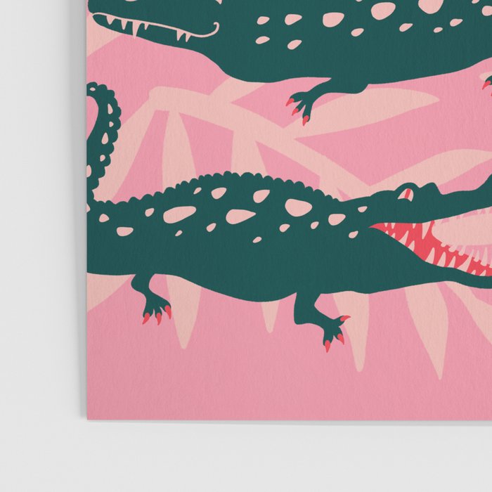 Alligator Collection - Pink & Teal Poster Gallery Image 3