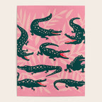 Alligator Collection - Pink & Teal Poster Gallery Image 4