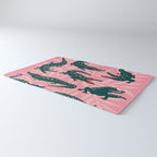 Alligator Collection - Pink & Teal Rug Gallery Image 3