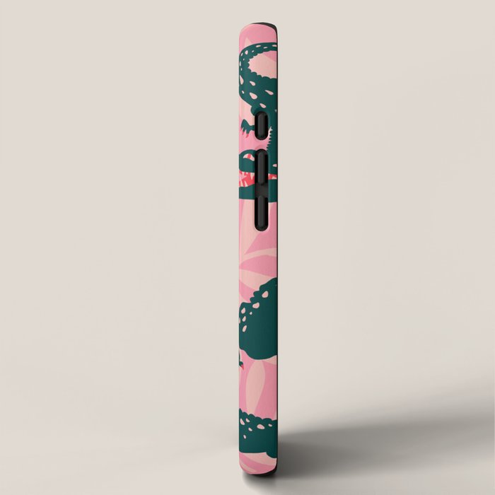 Alligator Collection - Pink & Teal iPhone Case Gallery Image 2