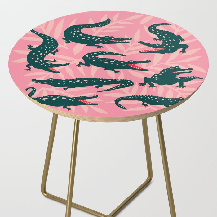 Alligator Collection - Pink & Teal Side Table Gallery Image 2