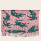 Alligator Collection - Pink & Teal Wall Hanging Gallery Image 1