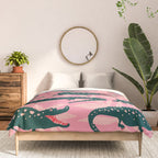Alligator Collection - Pink & Teal Comforter Gallery Image 3