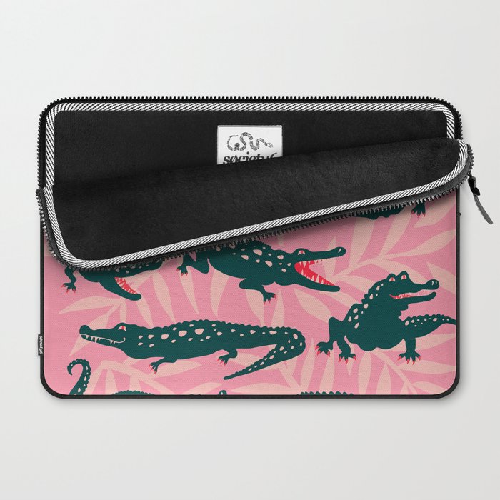 Alligator Collection - Pink & Teal Laptop Sleeve Gallery Image 2