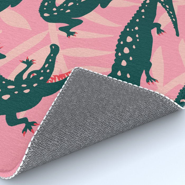 Alligator Collection - Pink & Teal Rug Gallery Image 4