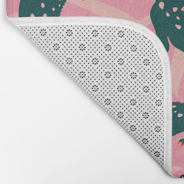 Alligator Collection - Pink & Teal Bath Mat Gallery Image 2