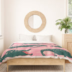Alligator Collection - Pink & Teal Duvet Cover Gallery Image 3
