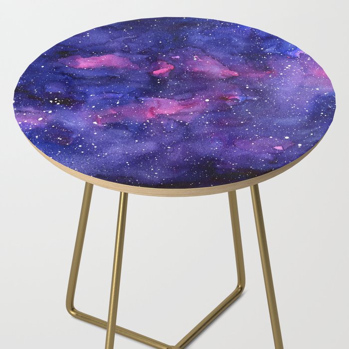 Galaxy Pattern Watercolor Side Table Gallery Image 2