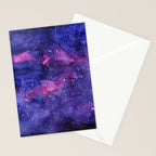 Galaxy Pattern Watercolor Stationery Card Gallery Image 2