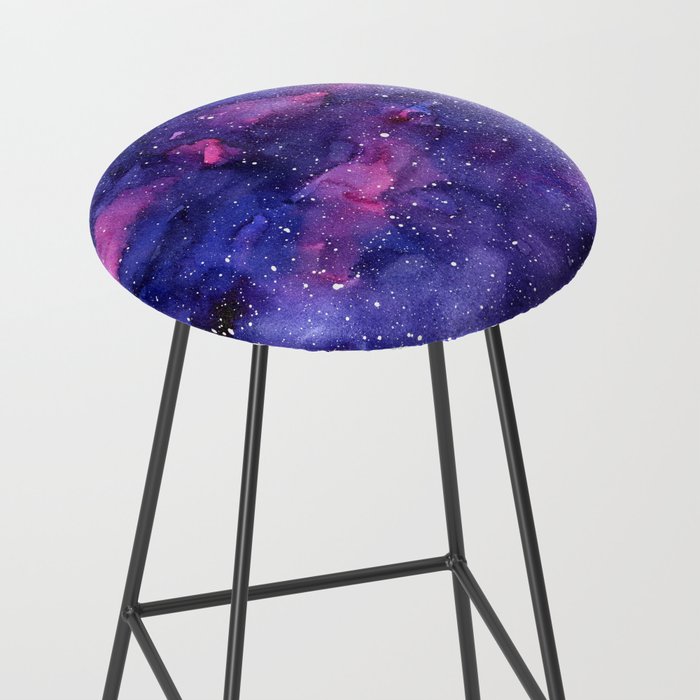 Galaxy Pattern Watercolor Stool Gallery Image 2