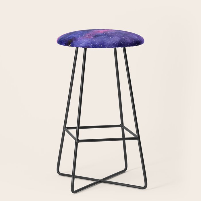 Galaxy Pattern Watercolor Stool Gallery Image 1