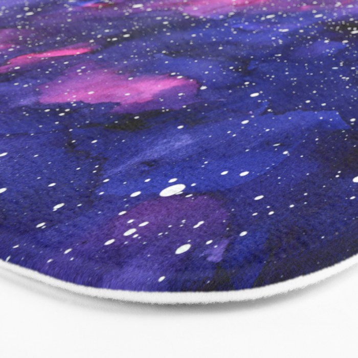 Galaxy Pattern Watercolor Bath Mat Gallery Image 3