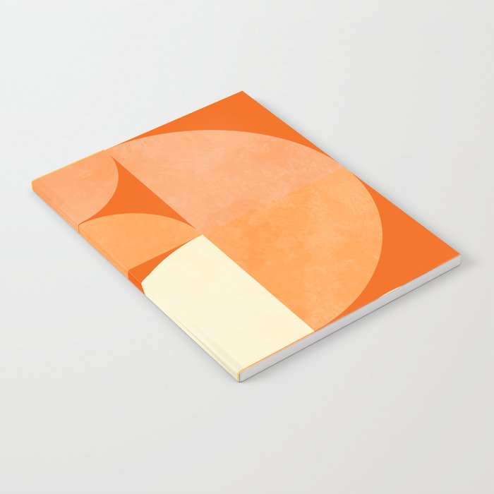 rhapsody orange 4 abstract mid century shape art Notebook Gallery Image 2