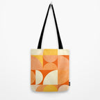rhapsody orange 4 abstract mid century shape art Tote Bag Gallery Image 2