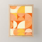 rhapsody orange 4 abstract mid century shape art Mini Art Print Gallery Image 1