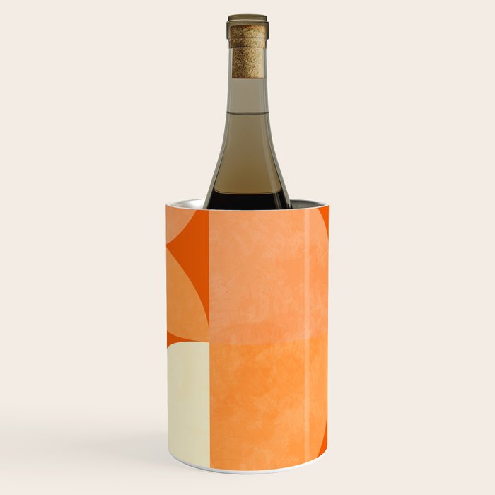 rhapsody orange 4 abstract mid century shape art Wine Chiller Gallery Image 3