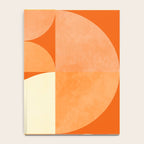rhapsody orange 4 abstract mid century shape art Notebook Gallery Image 4
