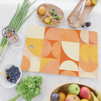 rhapsody orange 4 abstract mid century shape art Cutting Board Gallery Image 2