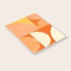 rhapsody orange 4 abstract mid century shape art Notebook Gallery Image 3