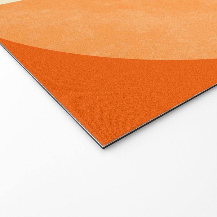 rhapsody orange 4 abstract mid century shape art Welcome Mat Gallery Image 2