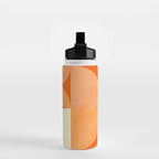 rhapsody orange 4 abstract mid century shape art Water Bottle Gallery Image 2