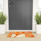 rhapsody orange 4 abstract mid century shape art Welcome Mat Gallery Image 3