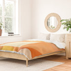 rhapsody orange 4 abstract mid century shape art Duvet Cover Gallery Image 2