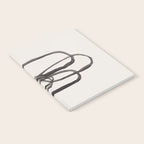 Nesting Ovals Mid Century Modern Minimalist Black Ink Painting Funky Tribal Notebook Gallery Image 2