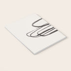 Nesting Ovals Mid Century Modern Minimalist Black Ink Painting Funky Tribal Notebook Gallery Image 3