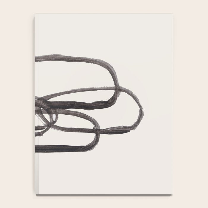 Nesting Ovals Mid Century Modern Minimalist Black Ink Painting Funky Tribal Notebook Gallery Image 4