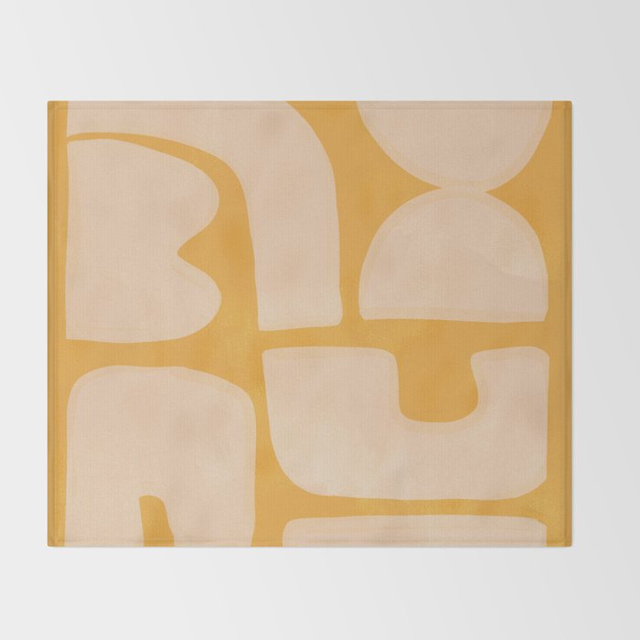 Minimal Abstract Composition 17 Throw Blanket Gallery Image 2