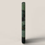 Floral Japandi Wall Art Lotus Flower Print Japanese Wall Art Sage Green Poster Wabi Sabi Painting iPhone Case Gallery Image 2