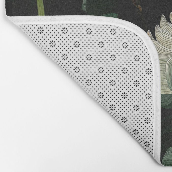 Floral Japandi Wall Art Lotus Flower Print Japanese Wall Art Sage Green Poster Wabi Sabi Painting Bath Mat Gallery Image 2