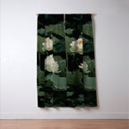 Floral Japandi Wall Art Lotus Flower Print Japanese Wall Art Sage Green Poster Wabi Sabi Painting Window Curtain Gallery Image 3