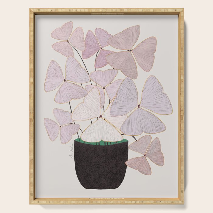  Botanical  clover Pot Serving Tray Gallery Image 1