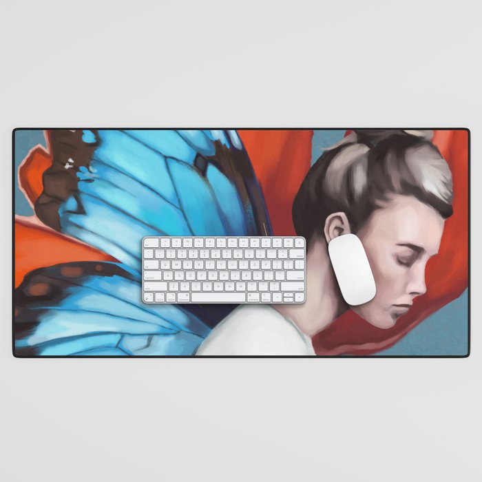 Butterfly Woman Desk Mat Gallery Image 1