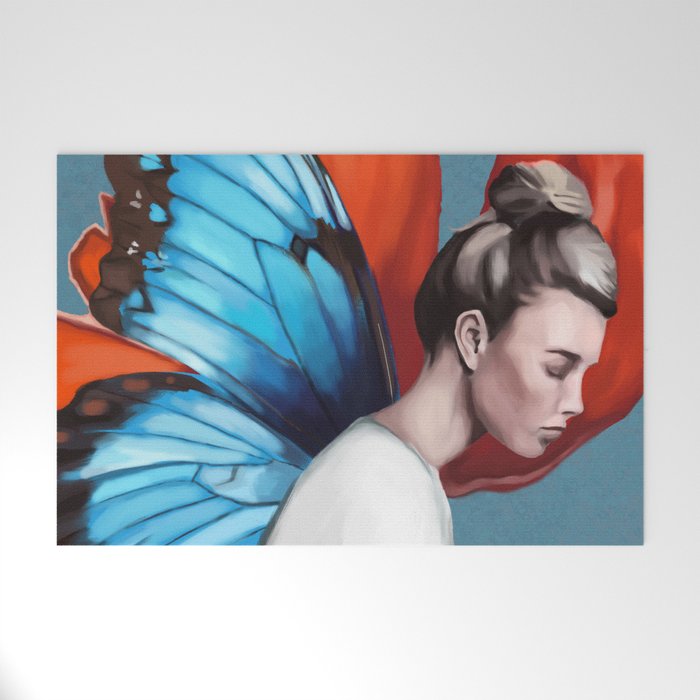 Butterfly Woman Welcome Mat Gallery Image 1
