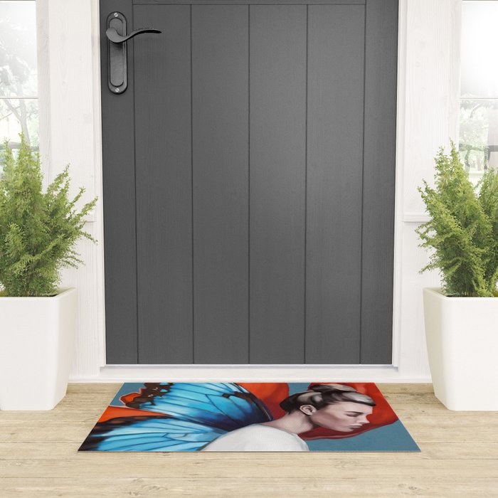 Butterfly Woman Welcome Mat Gallery Image 3