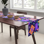 Christmas pattern in purple Table Runner Gallery Image 2