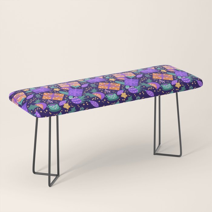 Christmas pattern in purple Bench Gallery Image 1