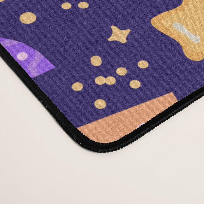 Christmas pattern in purple Desk Mat Gallery Image 4