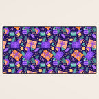 Christmas pattern in purple Desk Mat Gallery Image 3